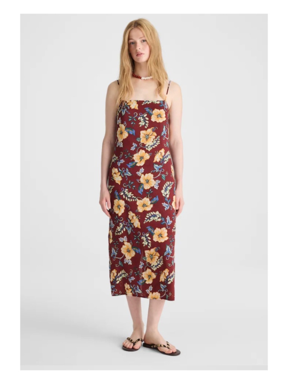 Madewell Squareneck Sleeveless Maxi Dress Size 8 (Dusty Merlot)